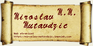 Miroslav Mutavdžić vizit kartica
